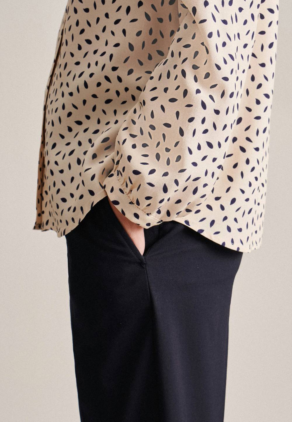 Studio Seidensticker Krepp Stehkragenbluse