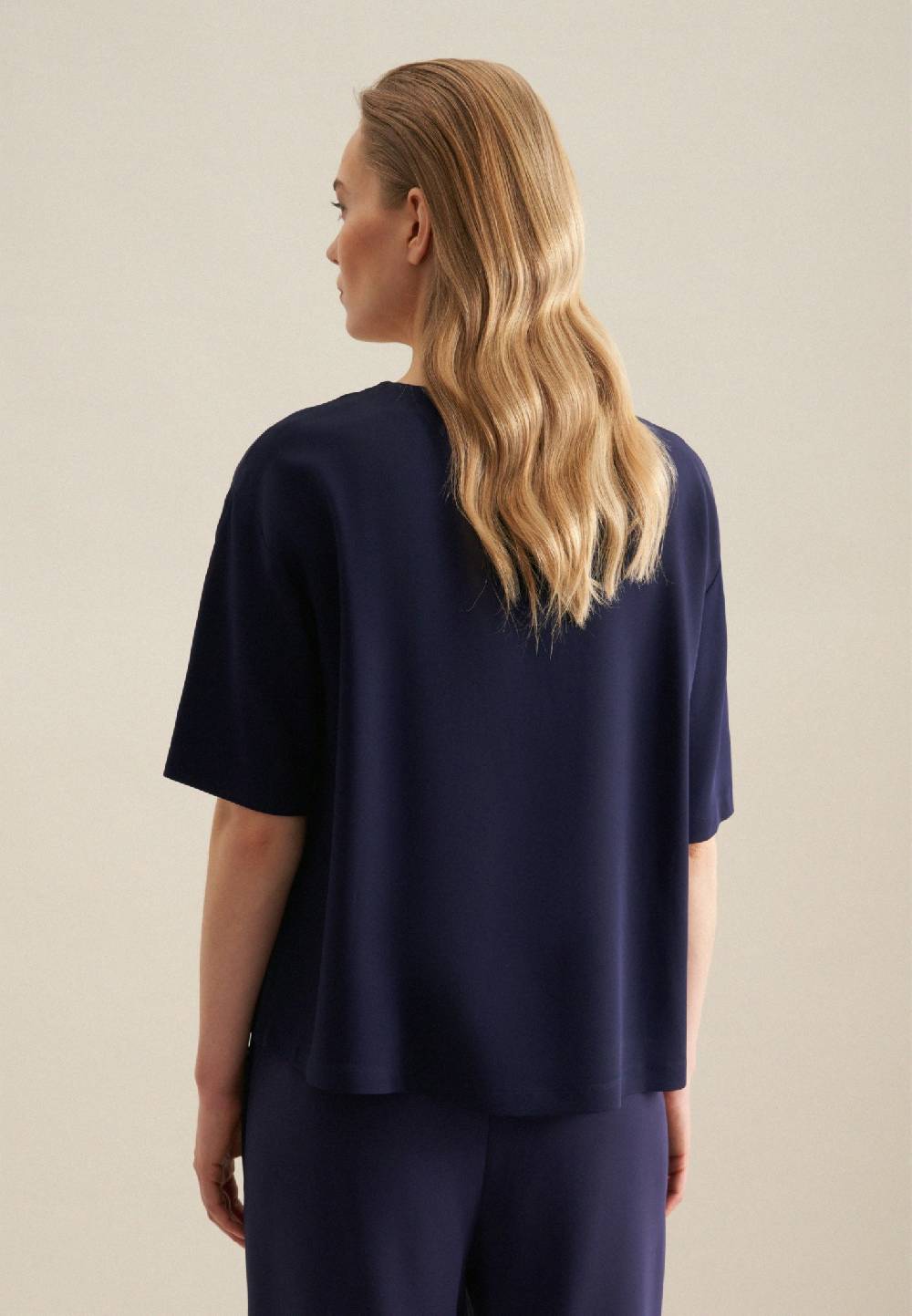 Studio Seidensticker Kurzarm Krepp Shirt