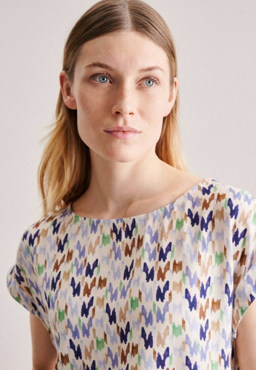 Studio Seidensticker Kurzarm Krepp Shirtbluse