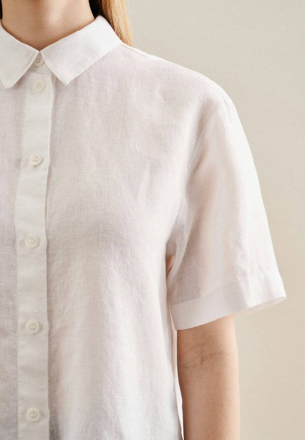 Studio Seidensticker Kurzarm Leinen Hemdbluse