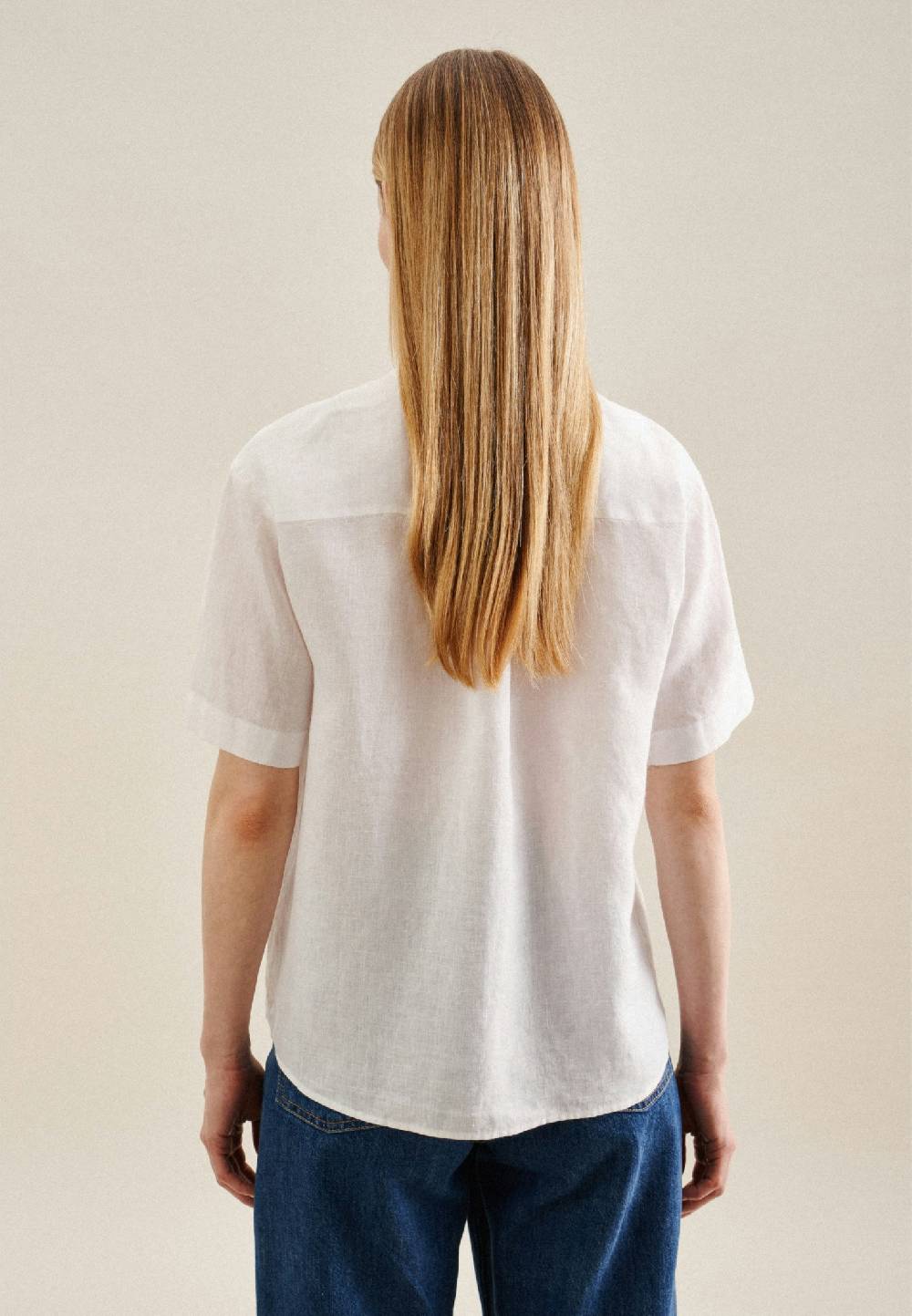 Studio Seidensticker Kurzarm Leinen Hemdbluse