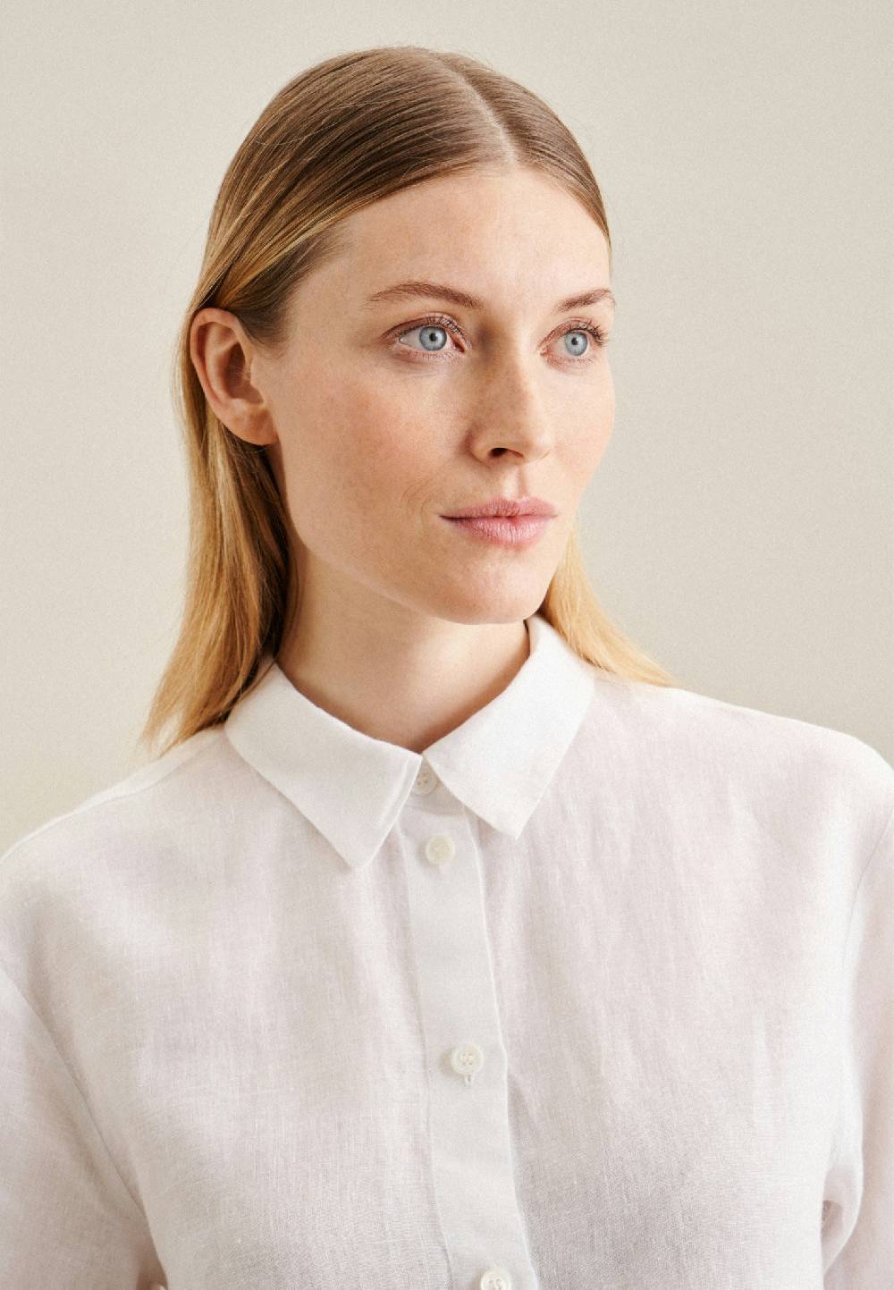 Studio Seidensticker Kurzarm Leinen Hemdbluse