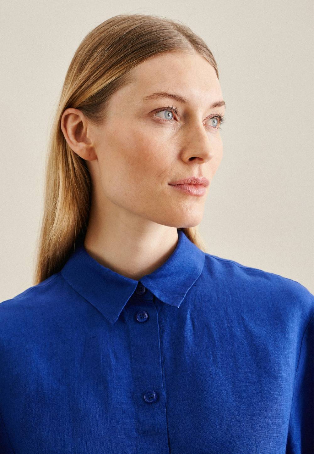 Studio Seidensticker Kurzarm Leinen Hemdbluse