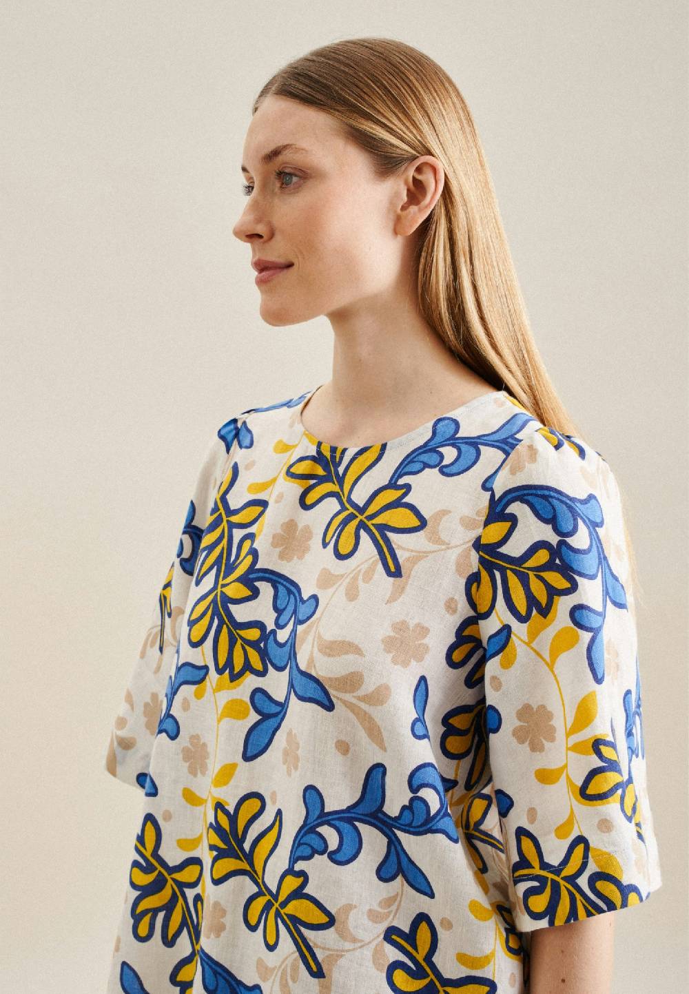 Studio Seidensticker Kurzarm Leinen Shirt