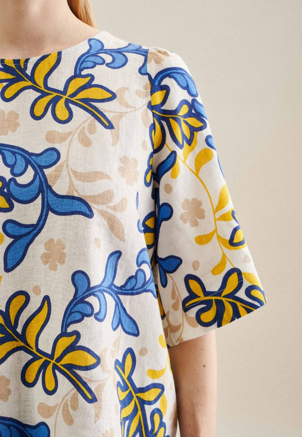 Studio Seidensticker Kurzarm Leinen Shirt