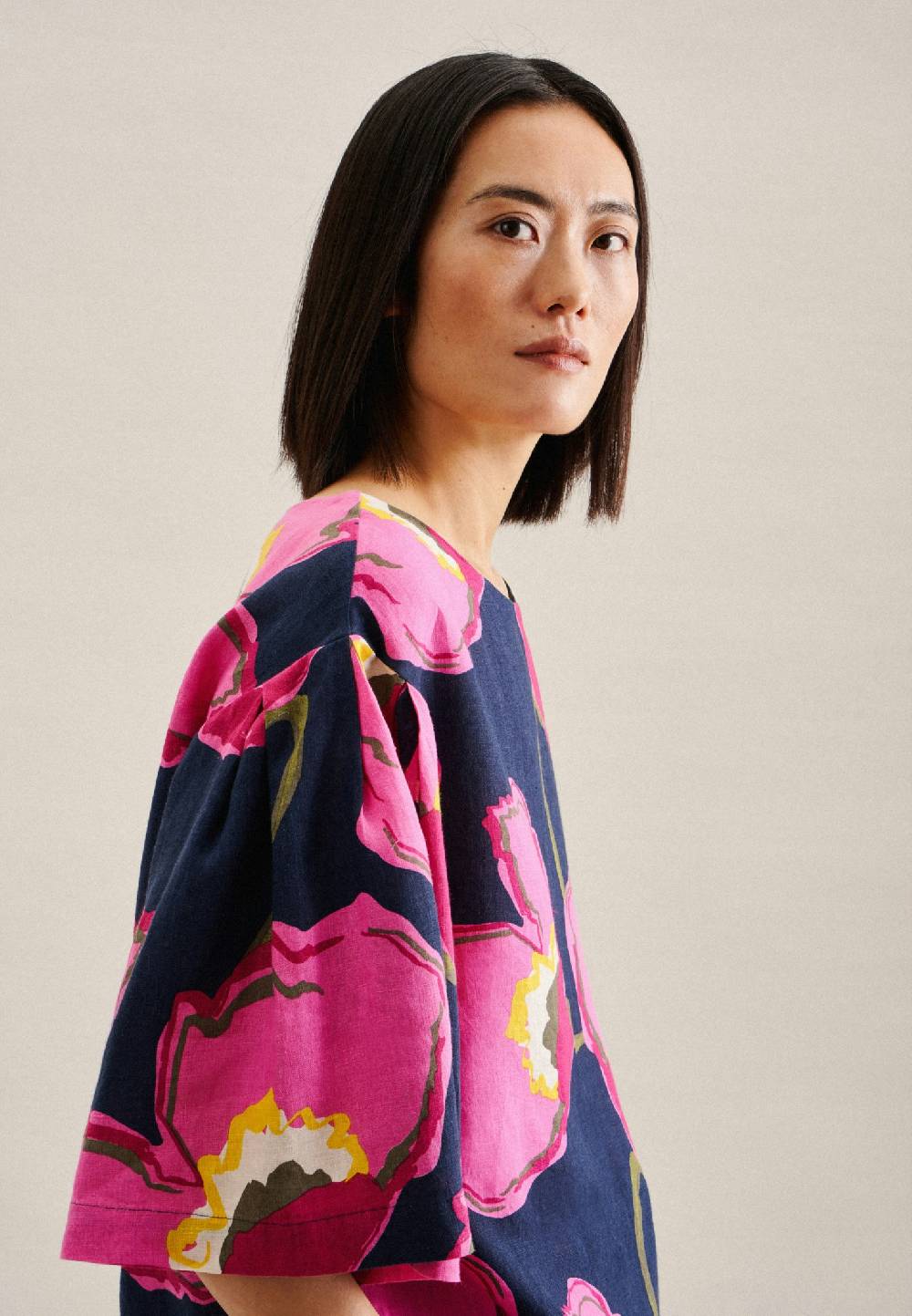 Studio Seidensticker Kurzarm Leinen Shirt