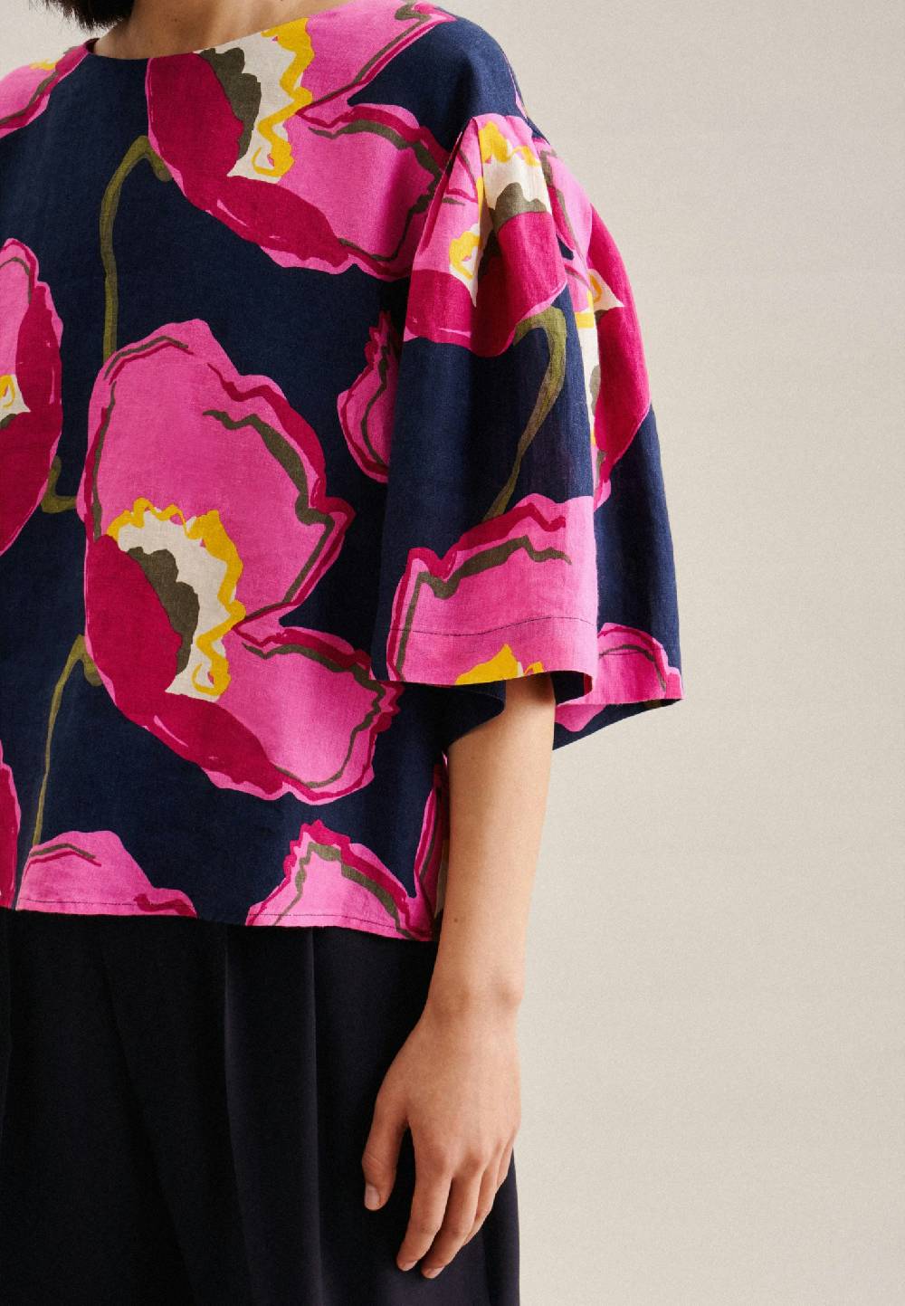 Studio Seidensticker Kurzarm Leinen Shirt