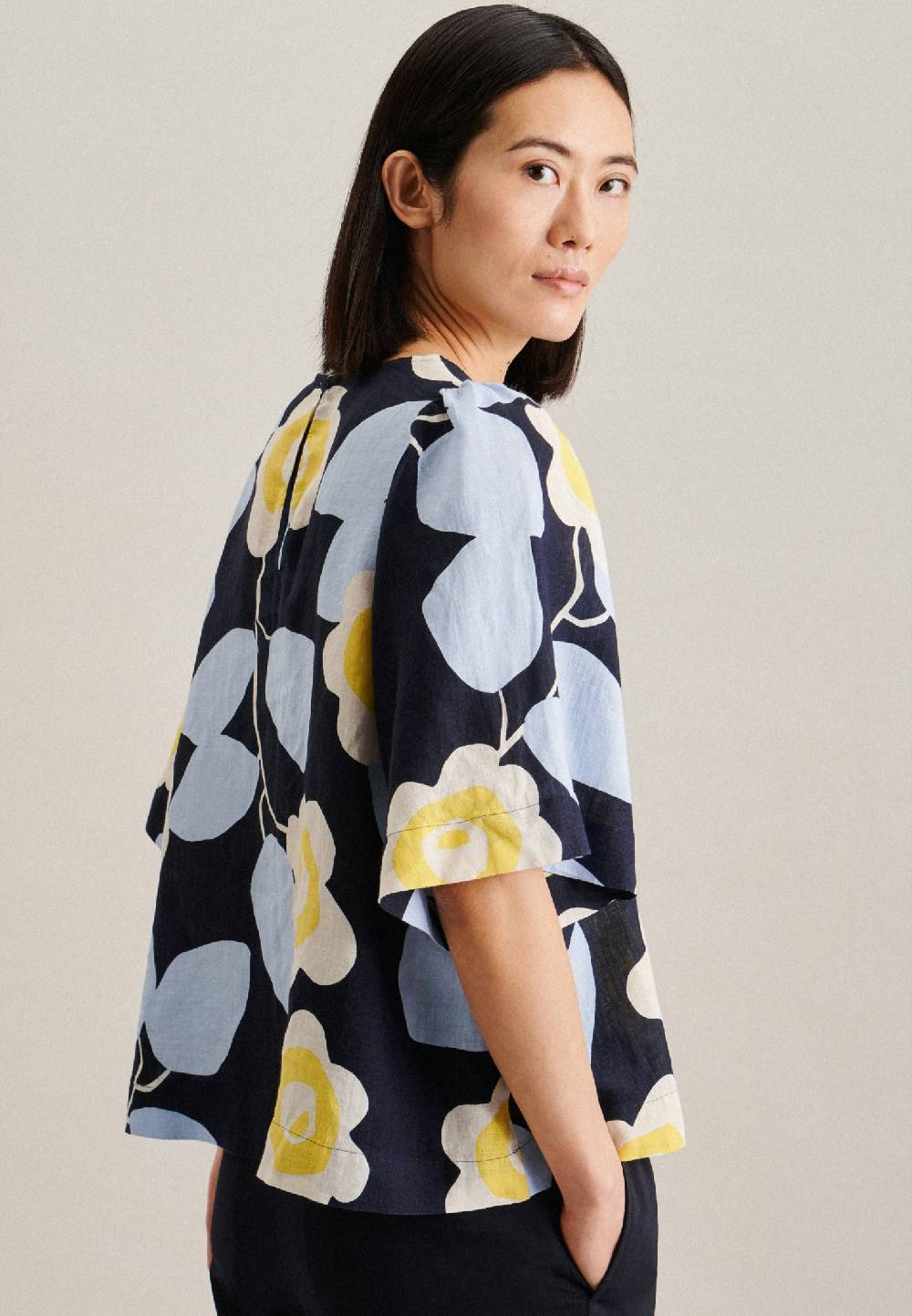 Studio Seidensticker Kurzarm Leinen Shirtbluse