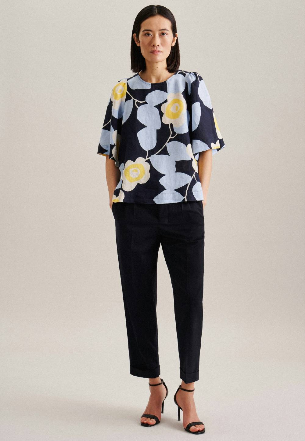 Studio Seidensticker Kurzarm Leinen Shirtbluse