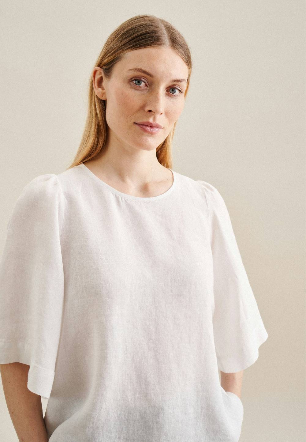 Studio Seidensticker Kurzarm Leinen Shirtbluse