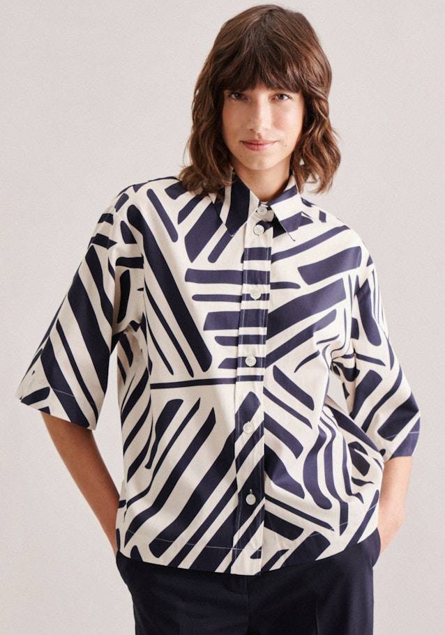 Studio Seidensticker Kurzarm Satin Hemdbluse