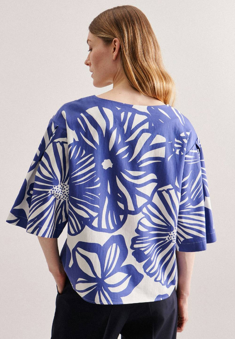 Studio Seidensticker Kurzarm Satin Shirtbluse