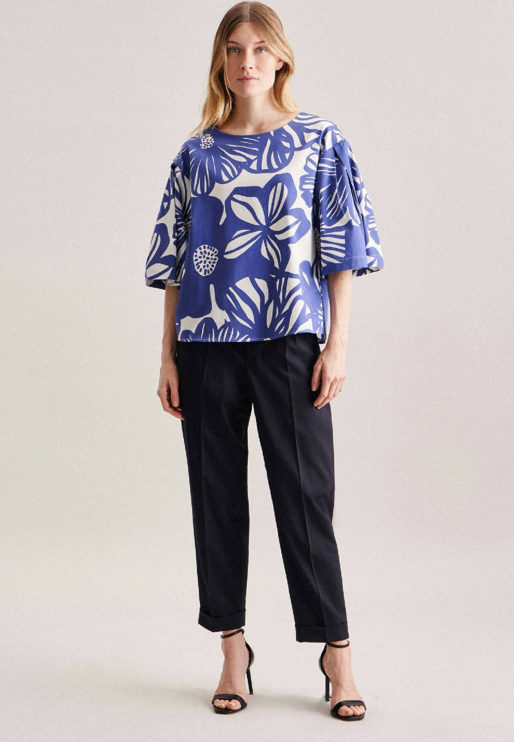 Studio Seidensticker Kurzarm Satin Shirtbluse