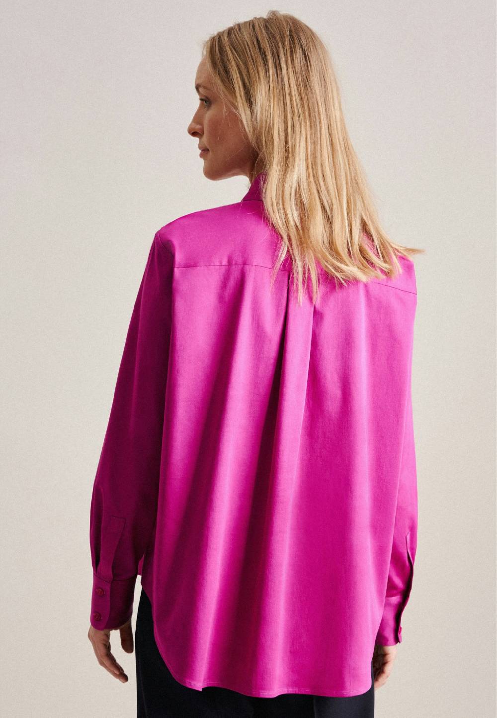 Studio Seidensticker Langarm Satin Hemdbluse