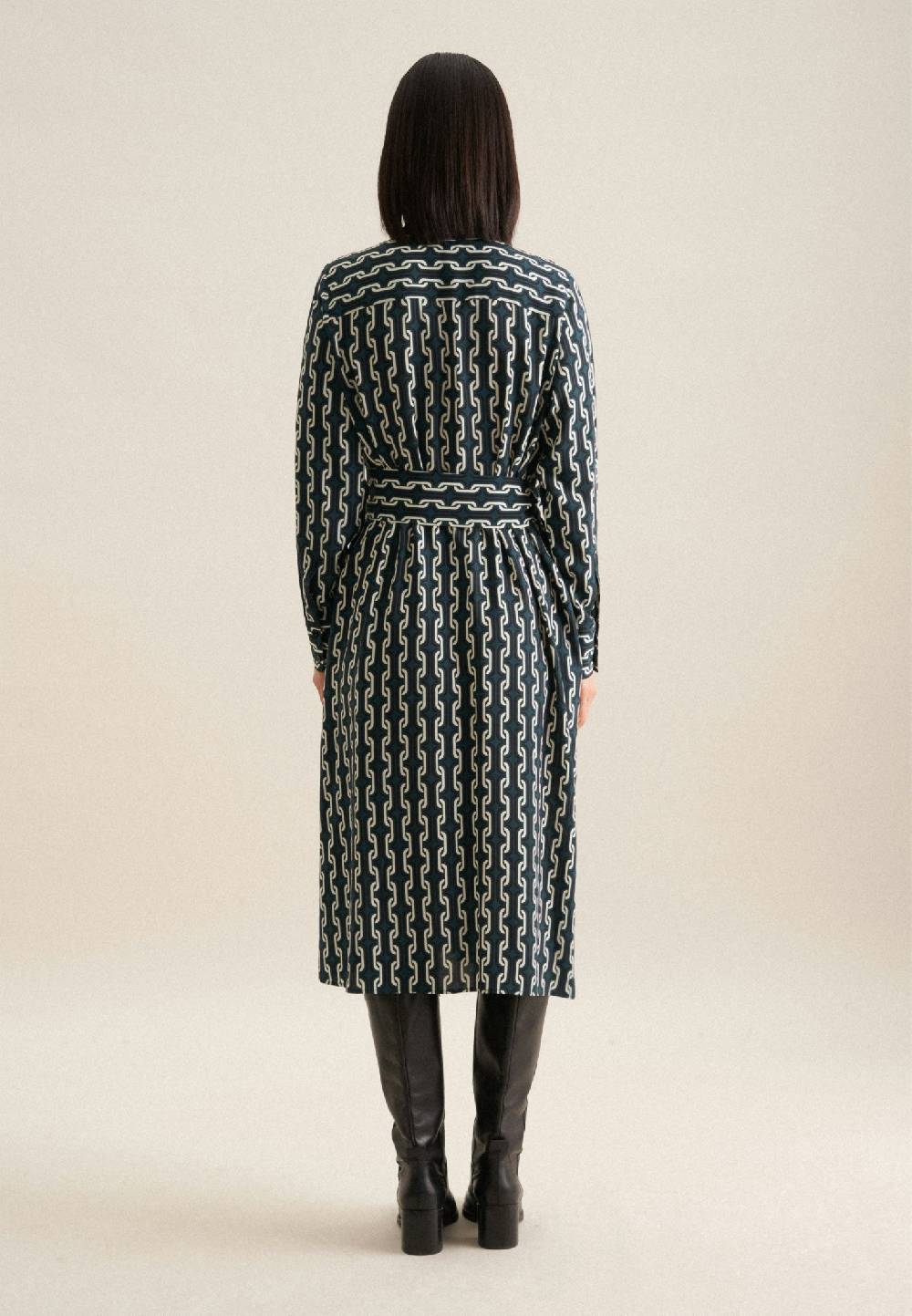 Studio Seidensticker Leinwandbindung Midi Kleid