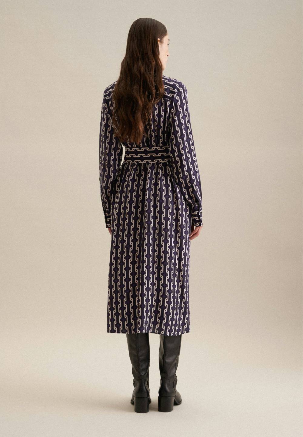 Studio Seidensticker Leinwandbindung Midi Kleid