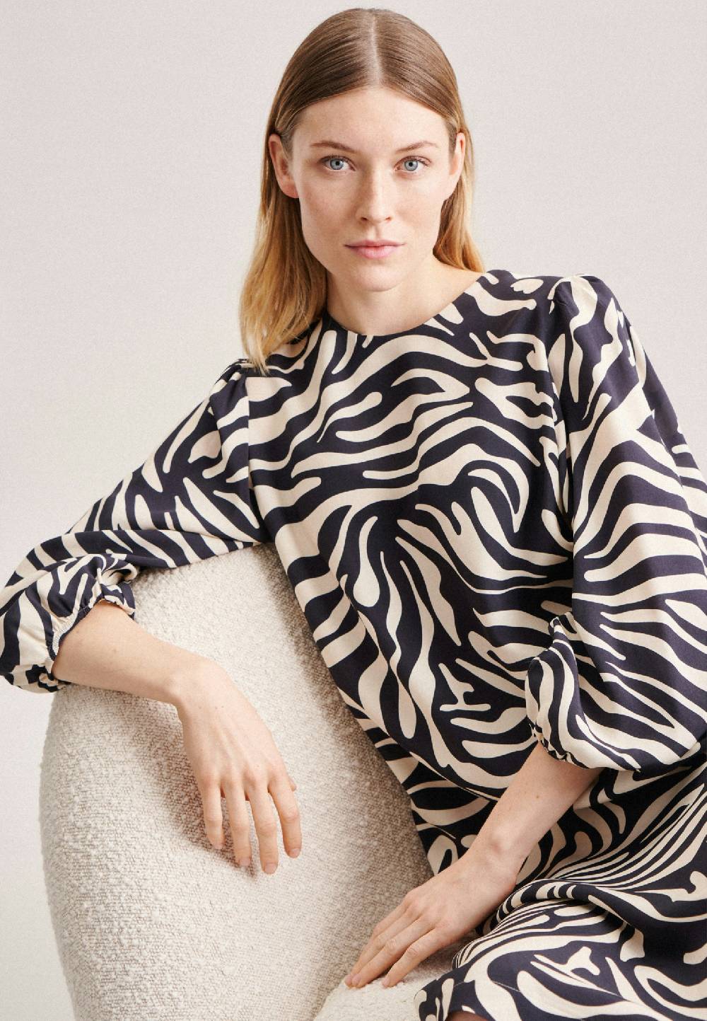 Studio Seidensticker Leinwandbindung Midi Kleid