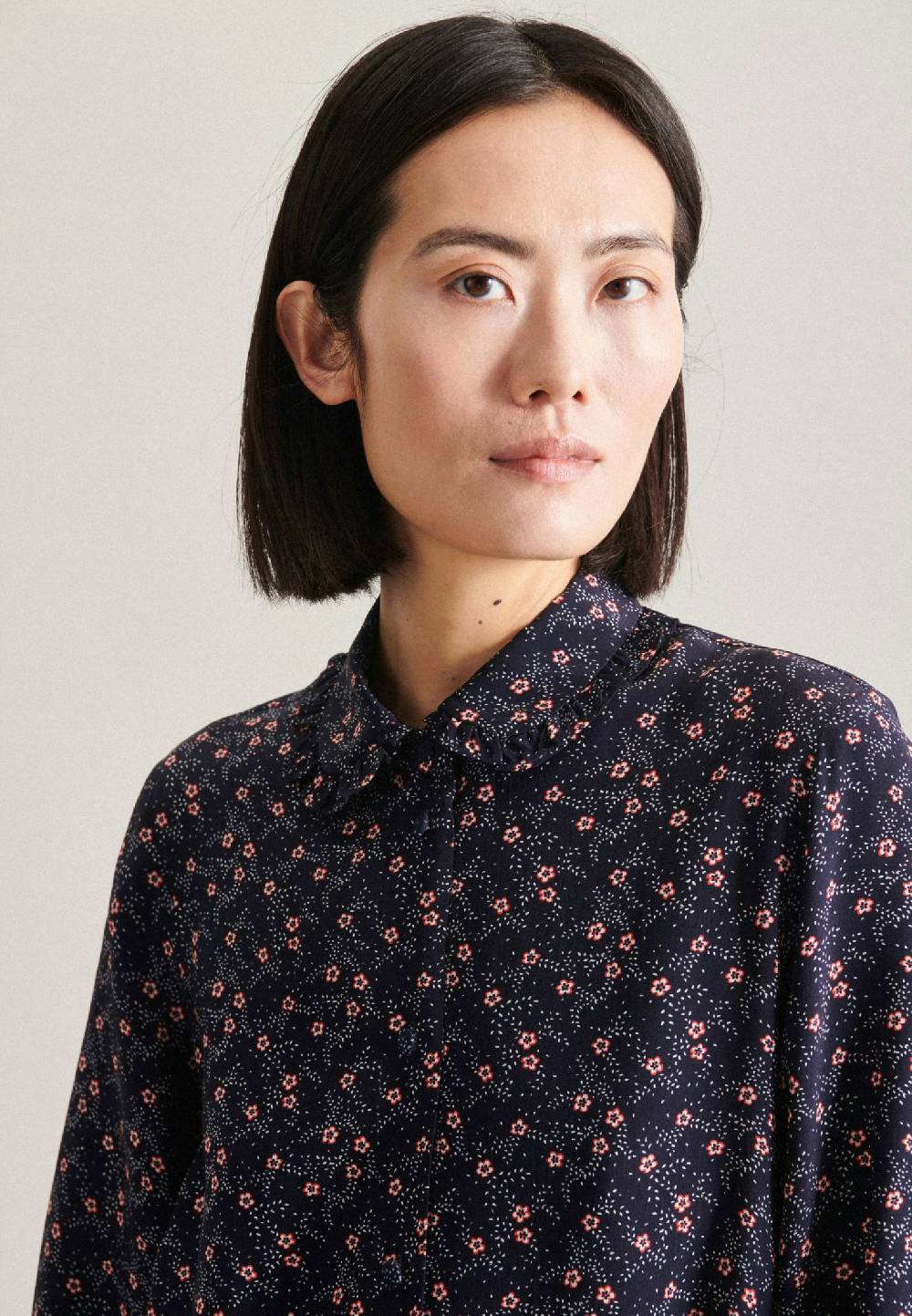 Studio Seidensticker Leinwandbindung Midi Kleid