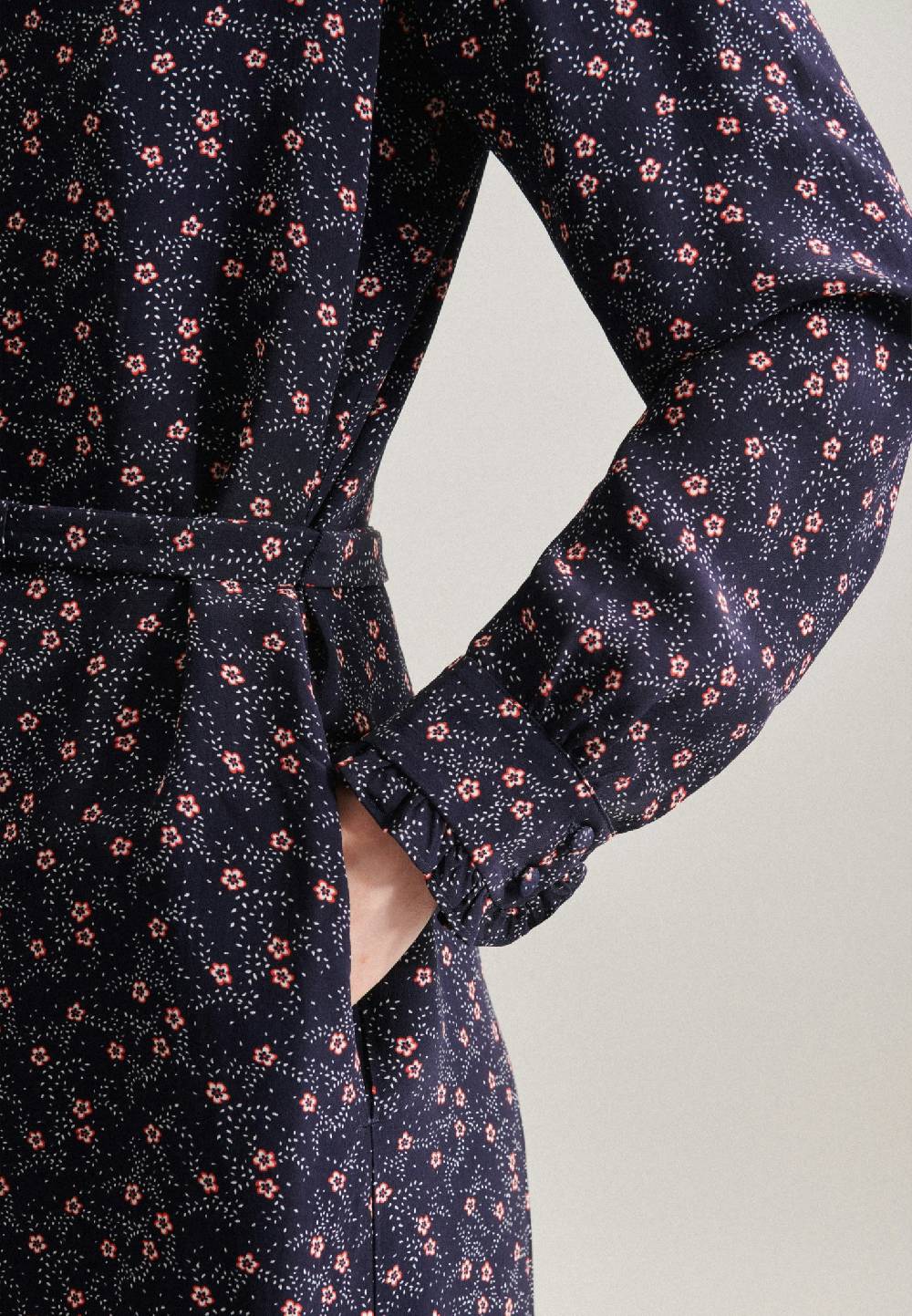 Studio Seidensticker Leinwandbindung Midi Kleid