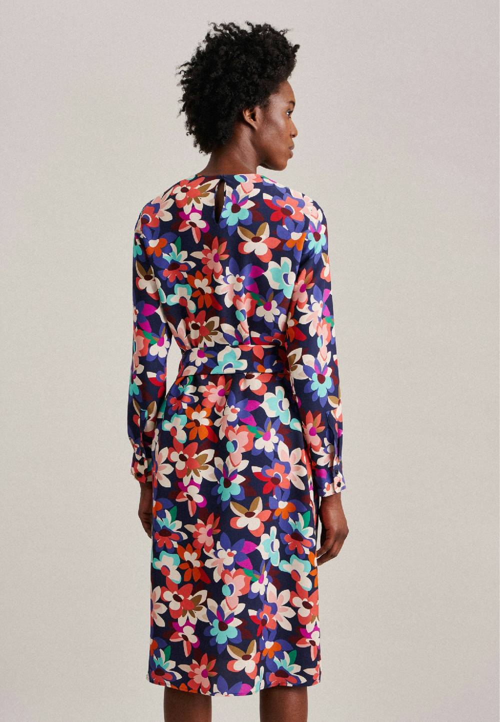 Studio Seidensticker Leinwandbindung Midi Kleid