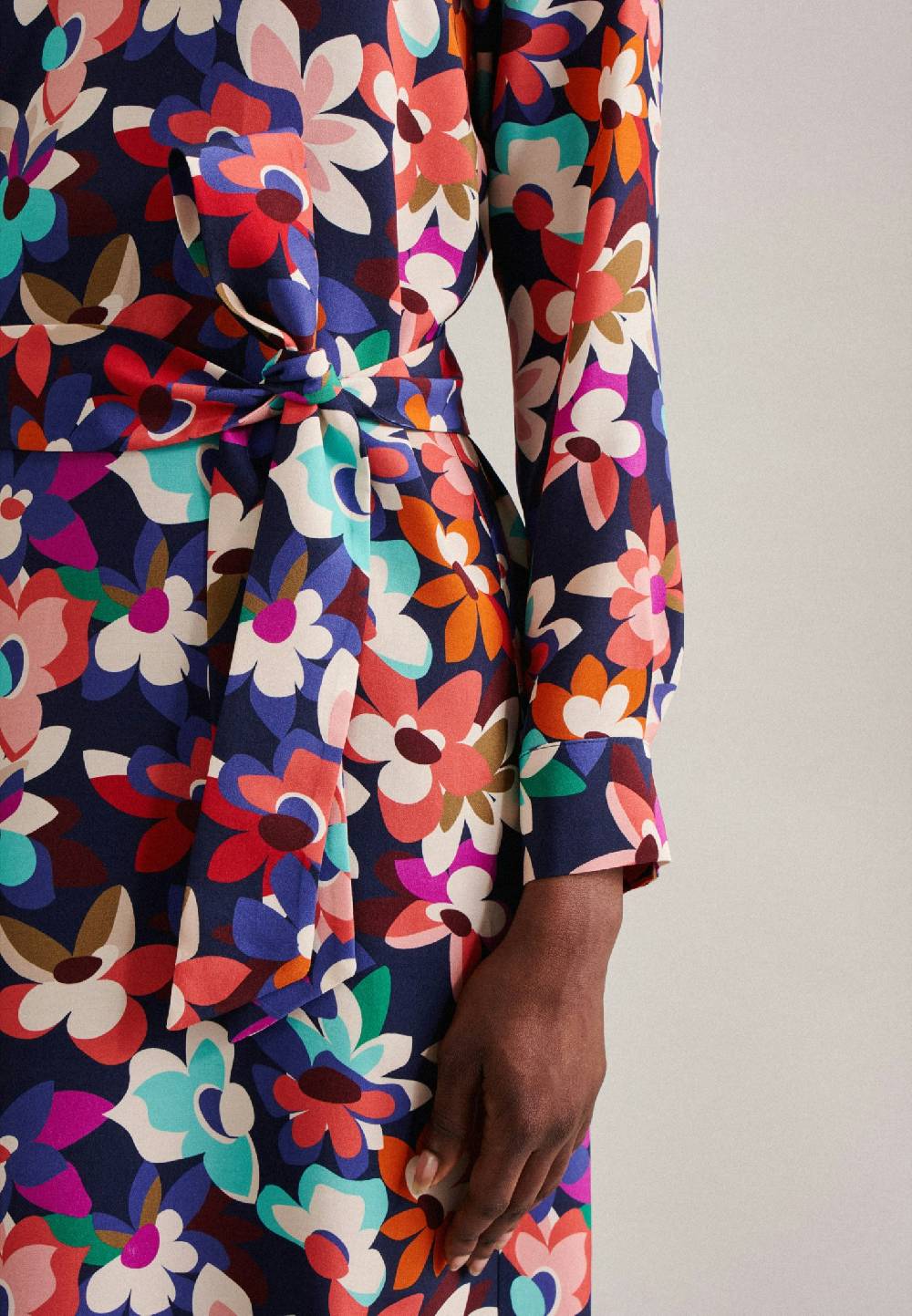 Studio Seidensticker Leinwandbindung Midi Kleid