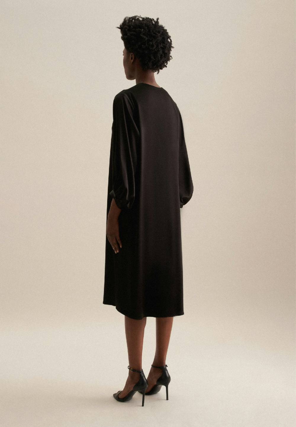 Studio Seidensticker Leinwandbindung Midi Kleid