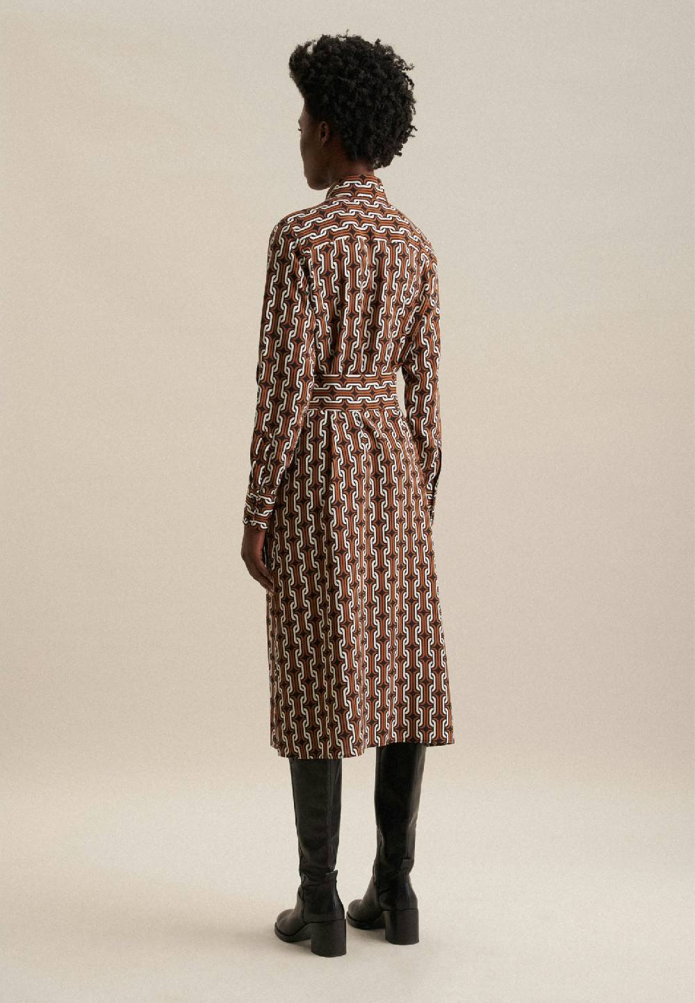 Studio Seidensticker Leinwandbindung Midi Kleid