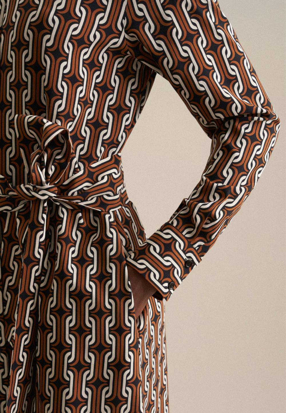 Studio Seidensticker Leinwandbindung Midi Kleid