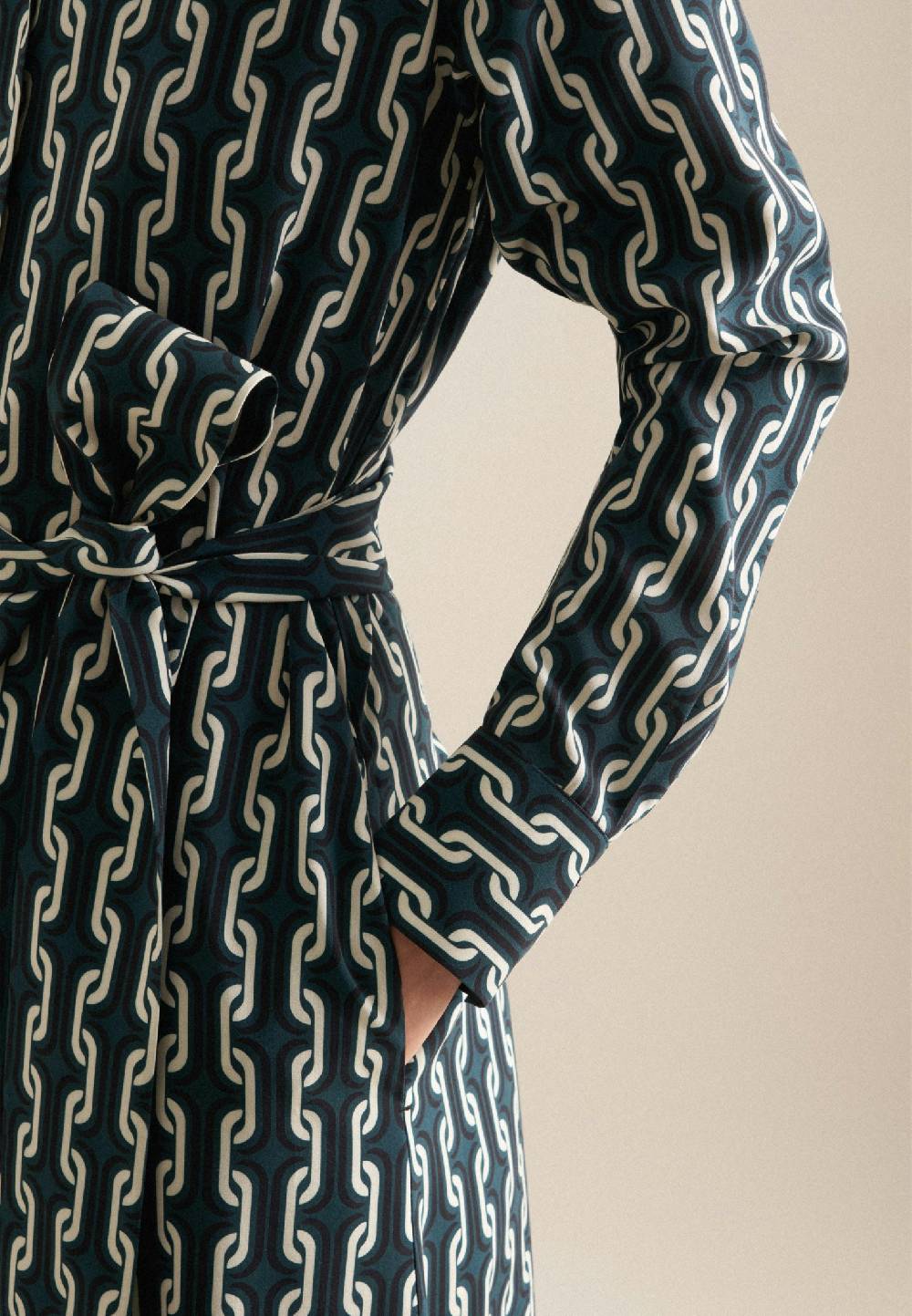 Studio Seidensticker Leinwandbindung Midi Kleid