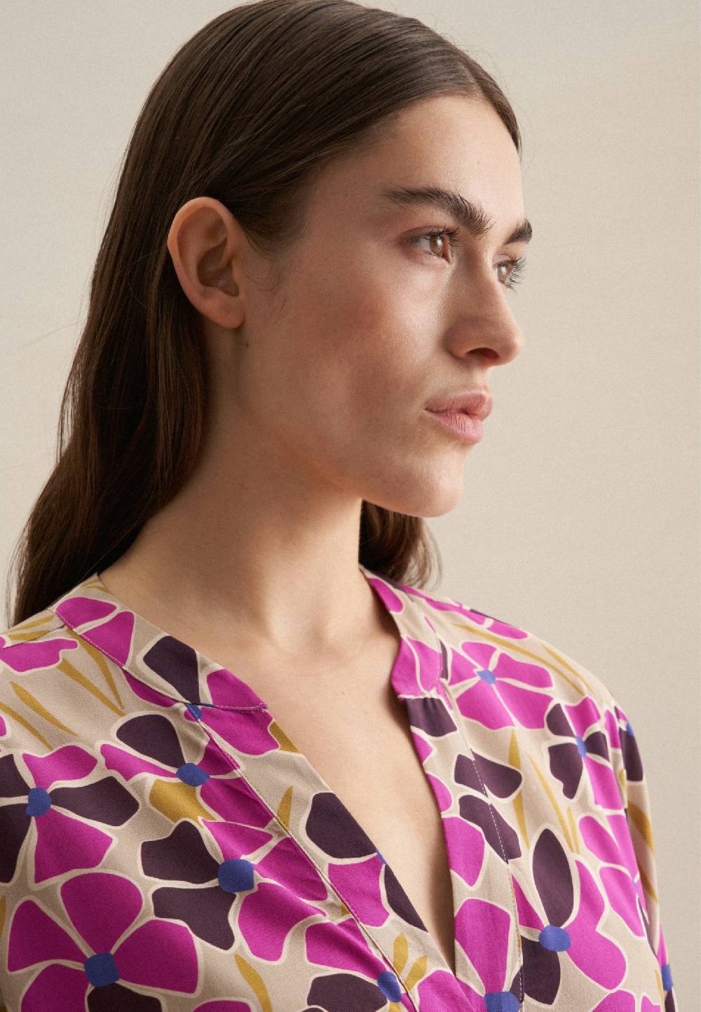 Studio Seidensticker Leinwandbindung Midi Kleid