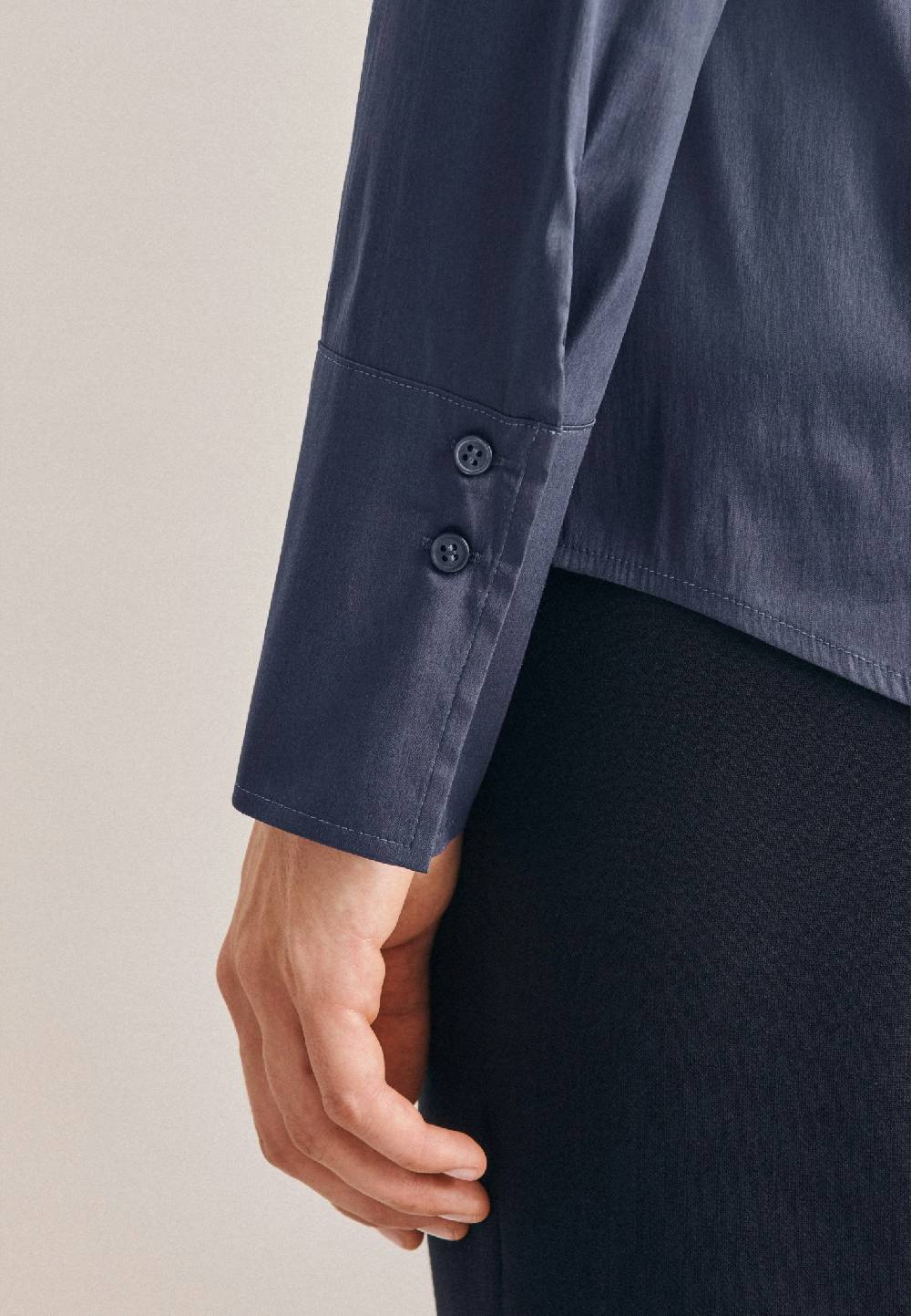 Studio Seidensticker Popeline Kelchkragenbluse