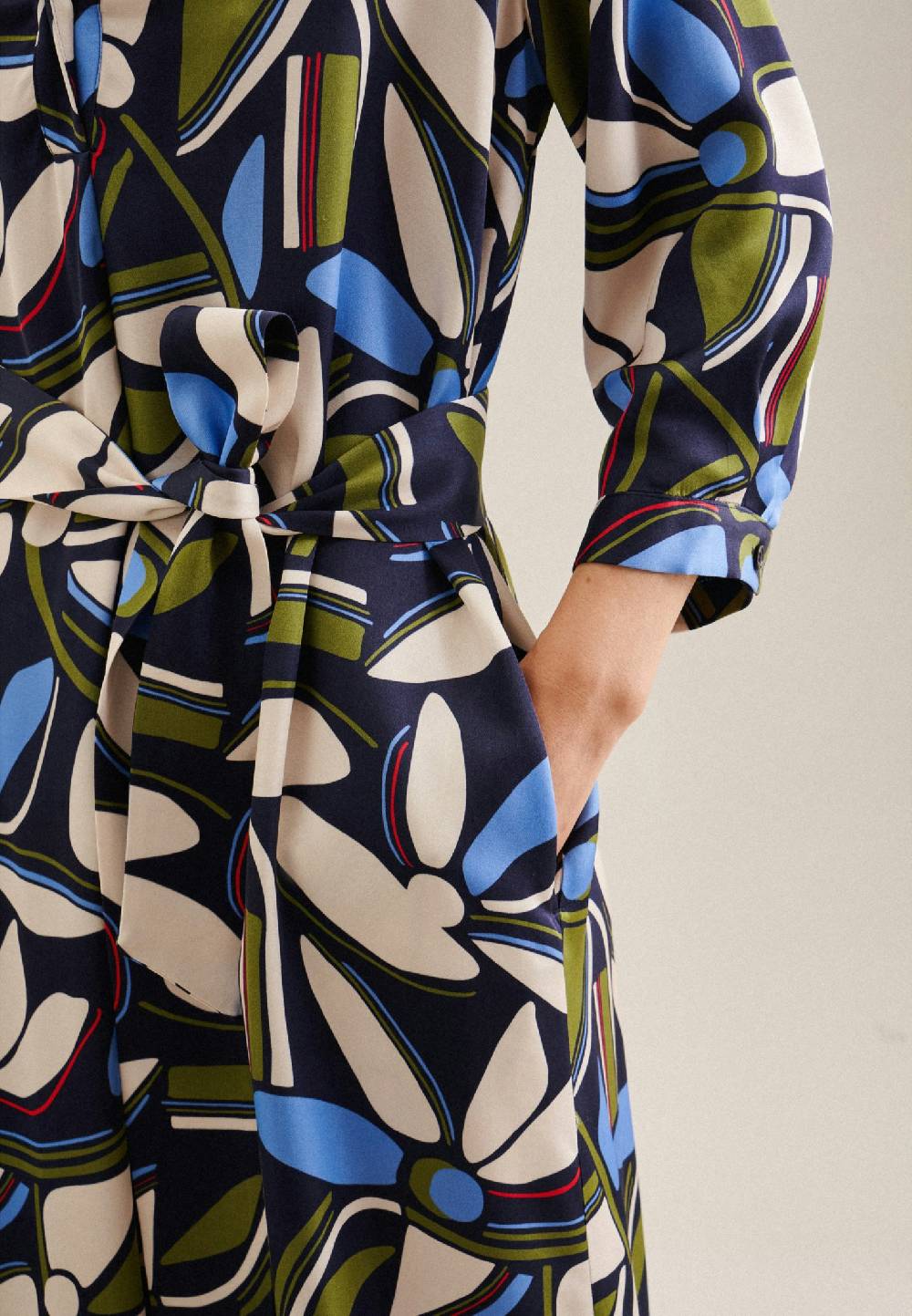 Studio Seidensticker Satin Midi Kleid