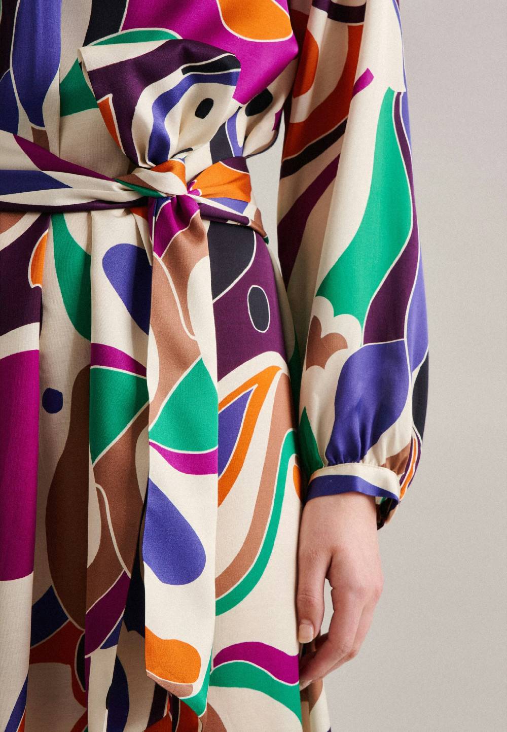 Studio Seidensticker Satin Midi Kleid