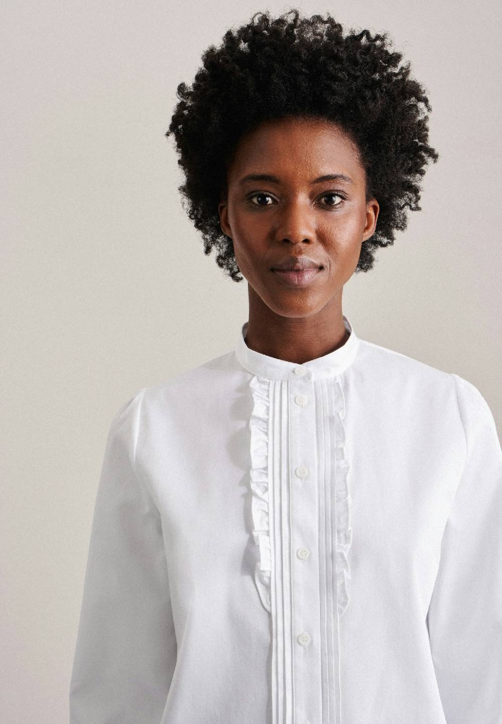 Studio Seidensticker Satin Stehkragenbluse