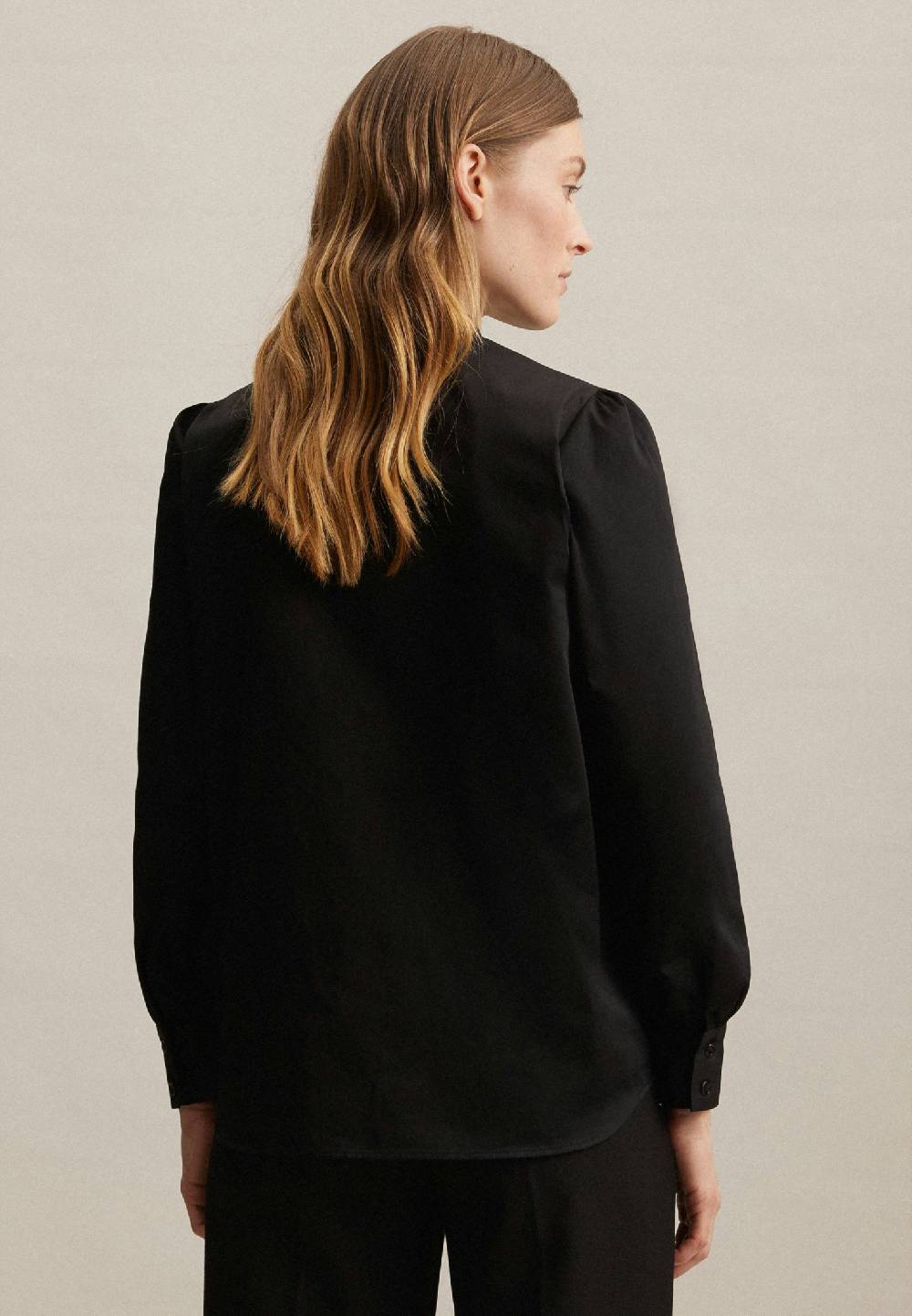 Studio Seidensticker Satin Stehkragenbluse