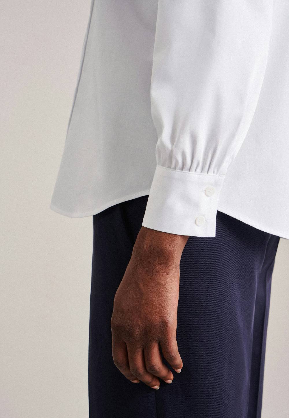 Studio Seidensticker Satin Stehkragenbluse