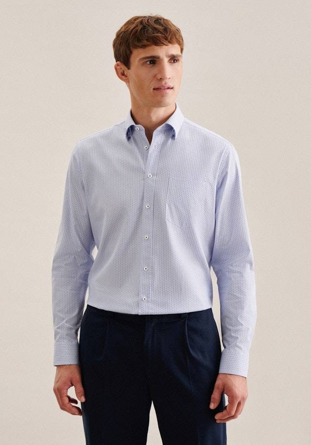 Studio Seidensticker Twill Business Hemd in Regular mit Covered-Button-Down-Kragen