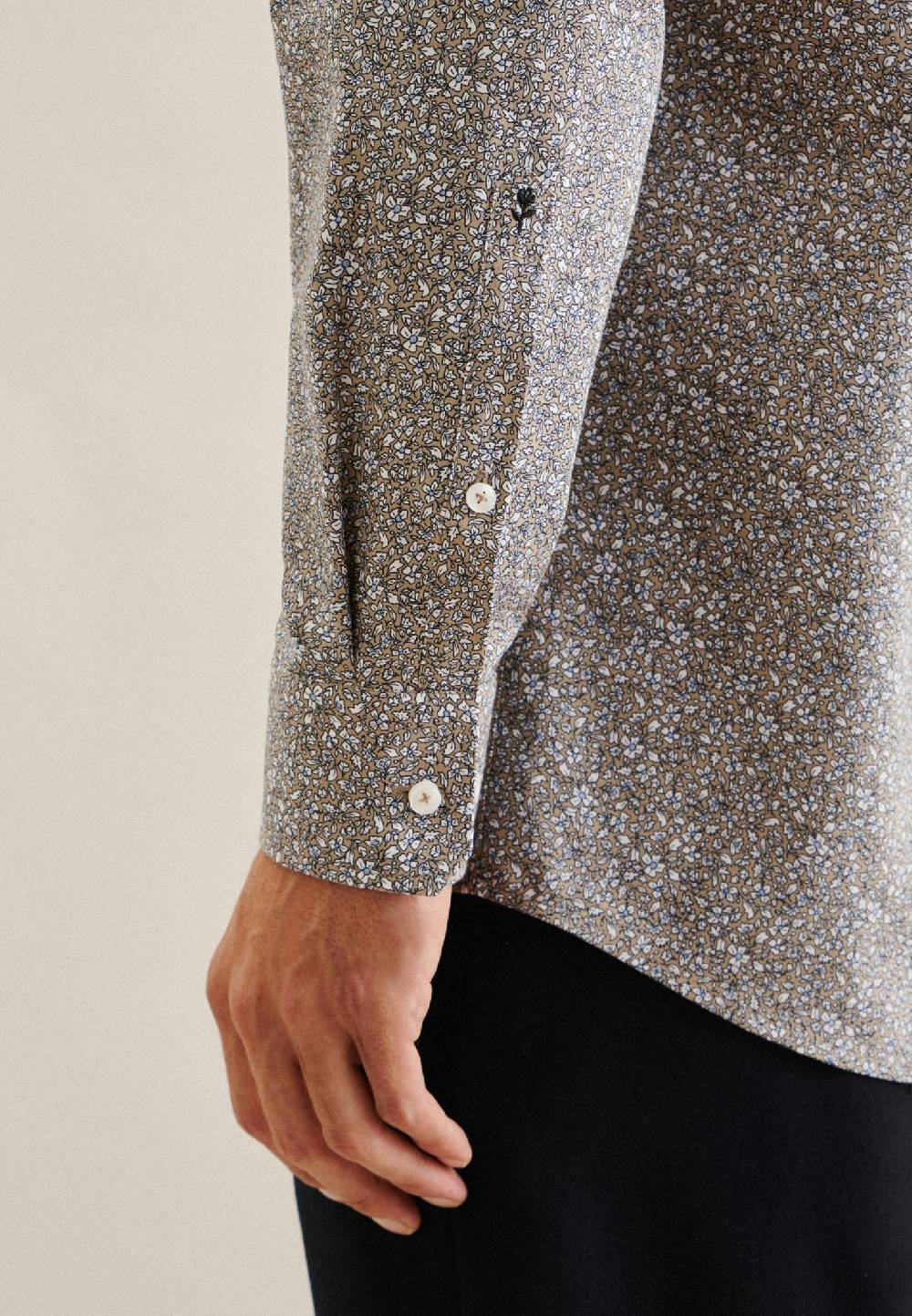 Studio Seidensticker Twill Business Hemd In Regular Mit Kentkragen