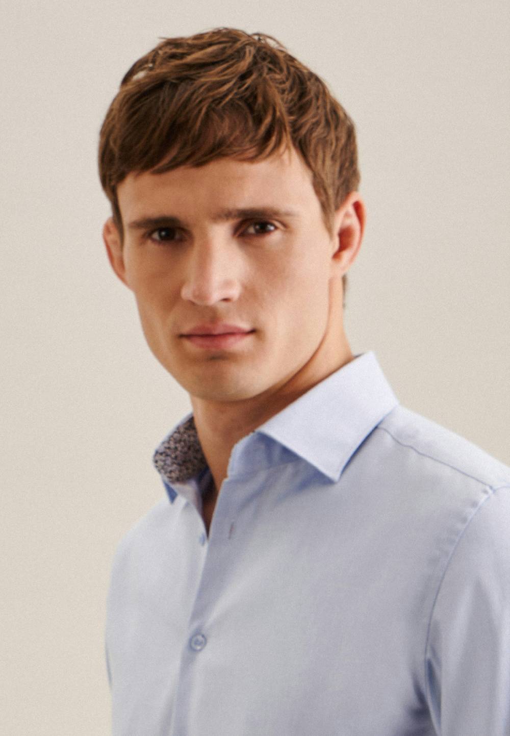 Studio Seidensticker Twill Business Hemd In Slim Mit Kentkragen