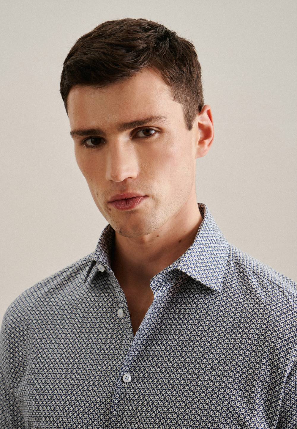 Studio Seidensticker Twill Business Hemd In Slim Mit Kentkragen