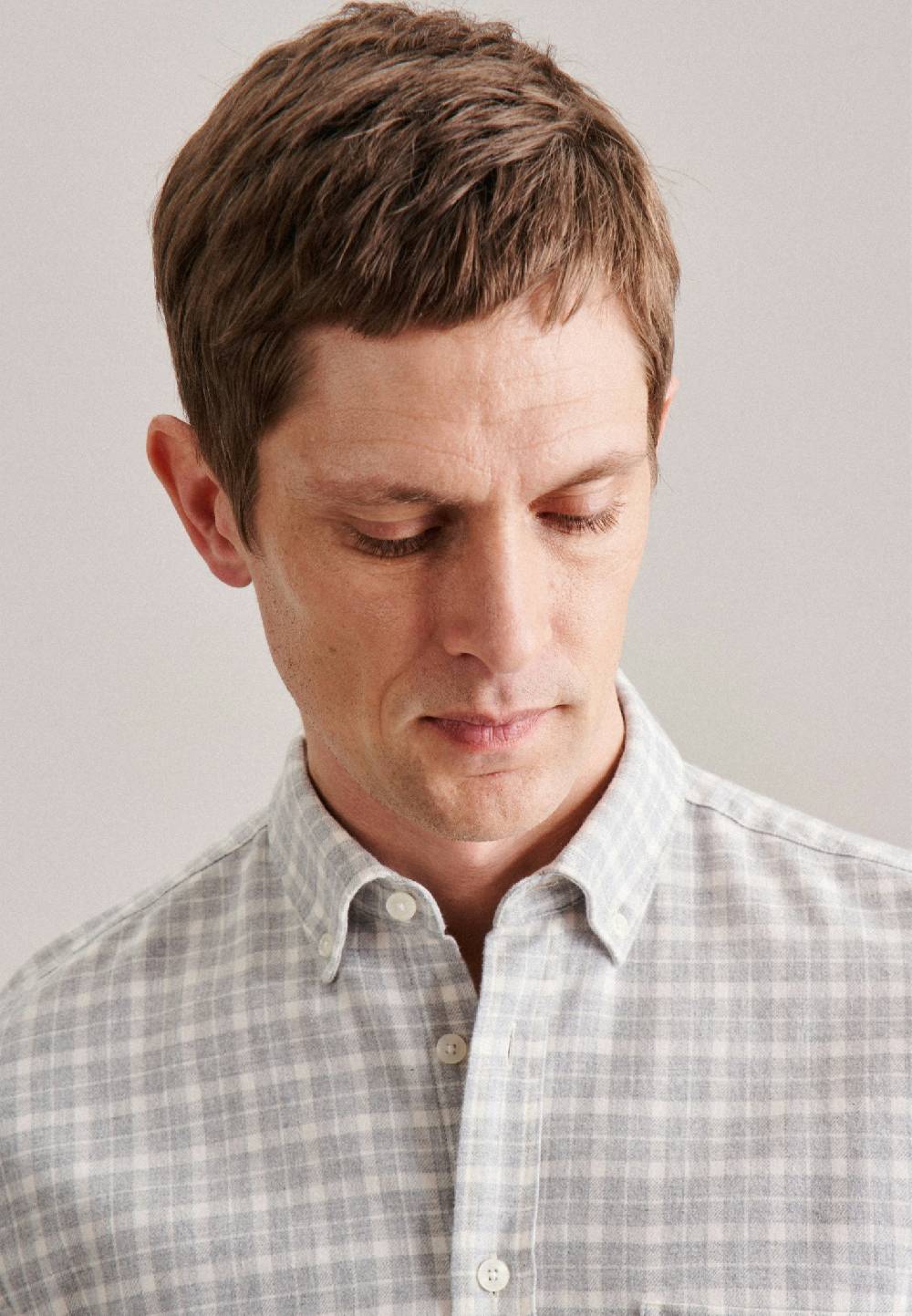 Studio Seidensticker Twill Casual Hemd In Regular Mit Button-Down-Kragen