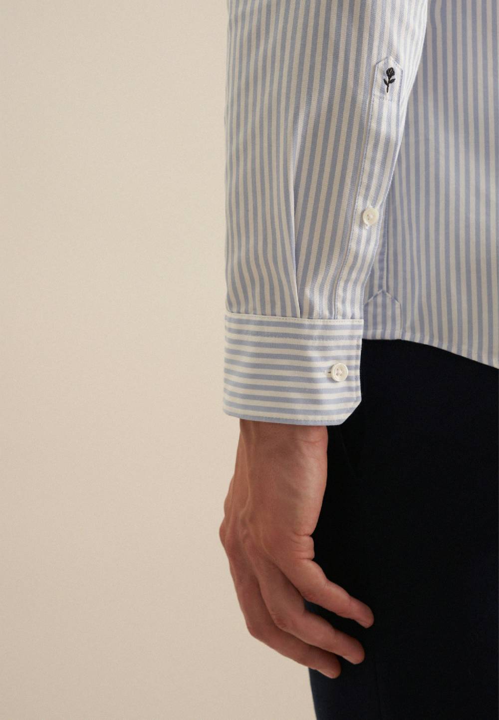 Studio Seidensticker Twill Casual Hemd In Slim Mit Button-Down-Kragen