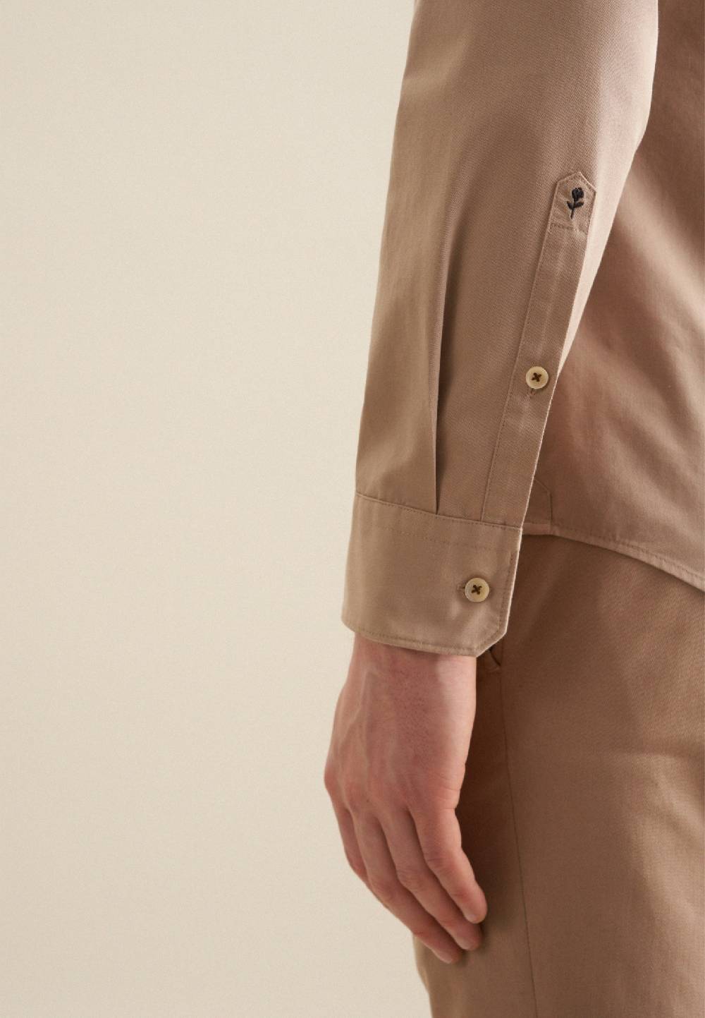 Studio Seidensticker Twill Casual Hemd In Slim Mit Kentkragen