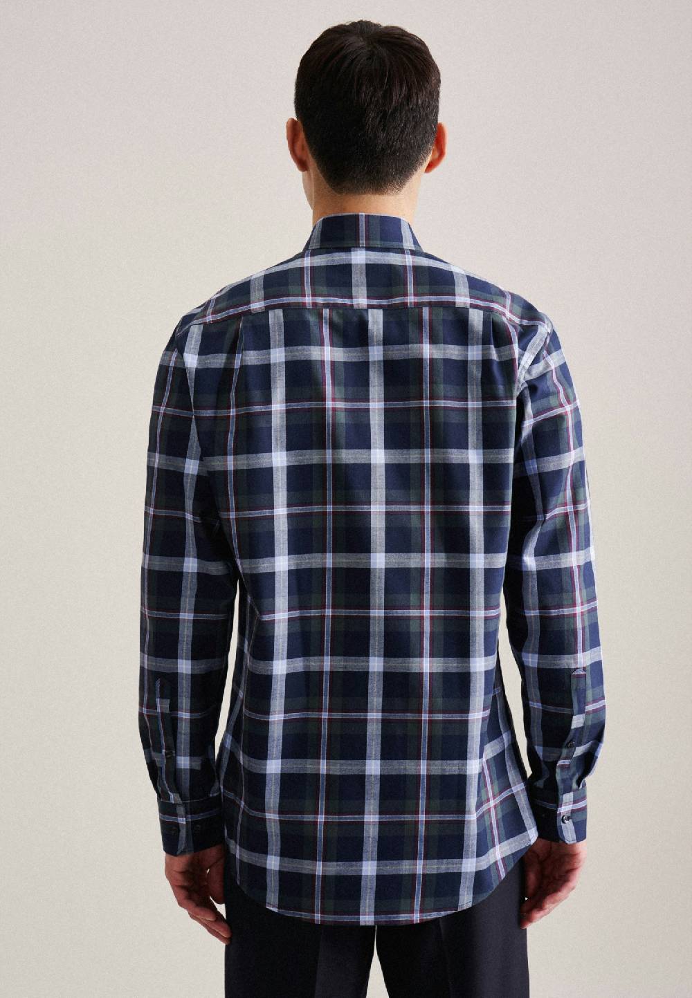 Studio Seidensticker Twill Flanellhemd In Regular Mit Button-Down-Kragen
