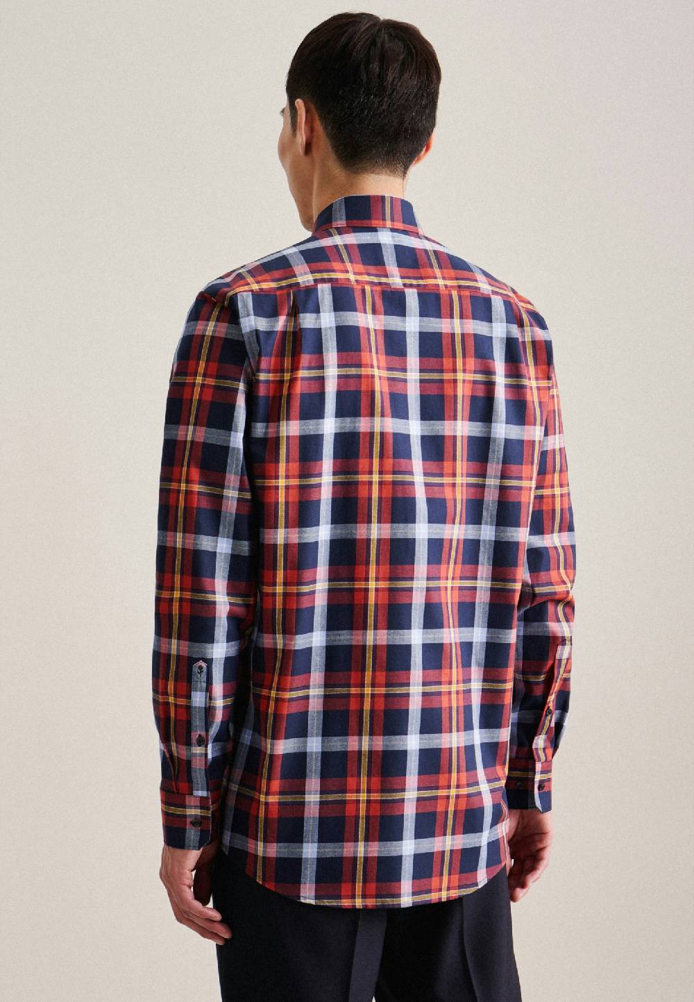 Studio Seidensticker Twill Flanellhemd In Regular Mit Button-Down-Kragen