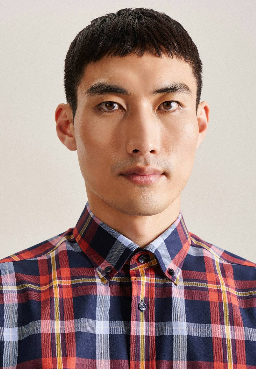 Studio Seidensticker Twill Flanellhemd In Regular Mit Button-Down-Kragen