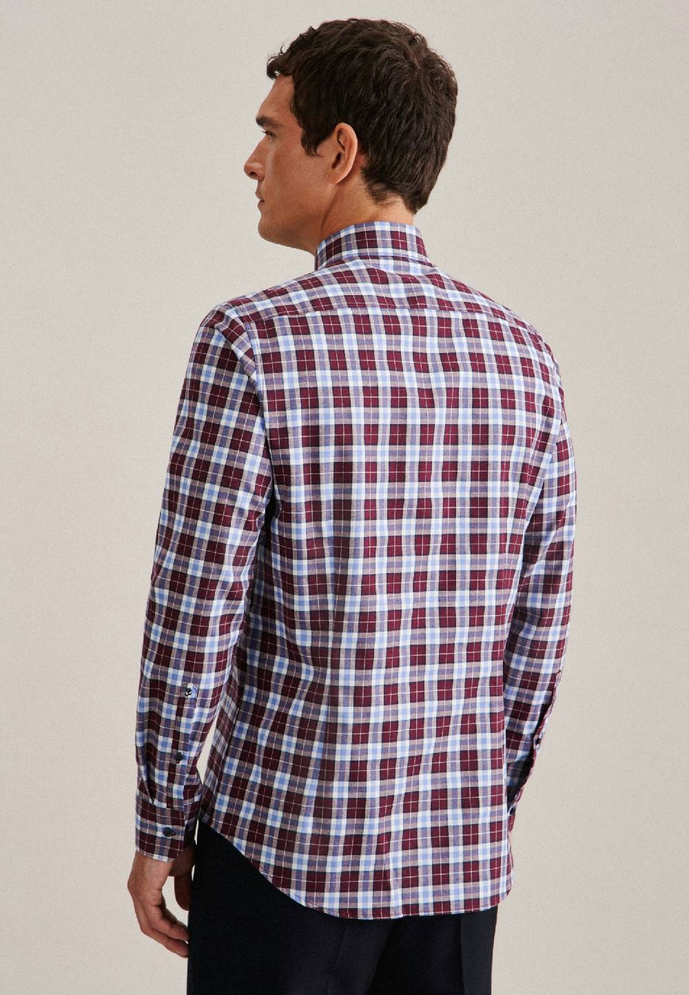 Studio Seidensticker Twill Flanellhemd In Slim Mit Button-Down-Kragen