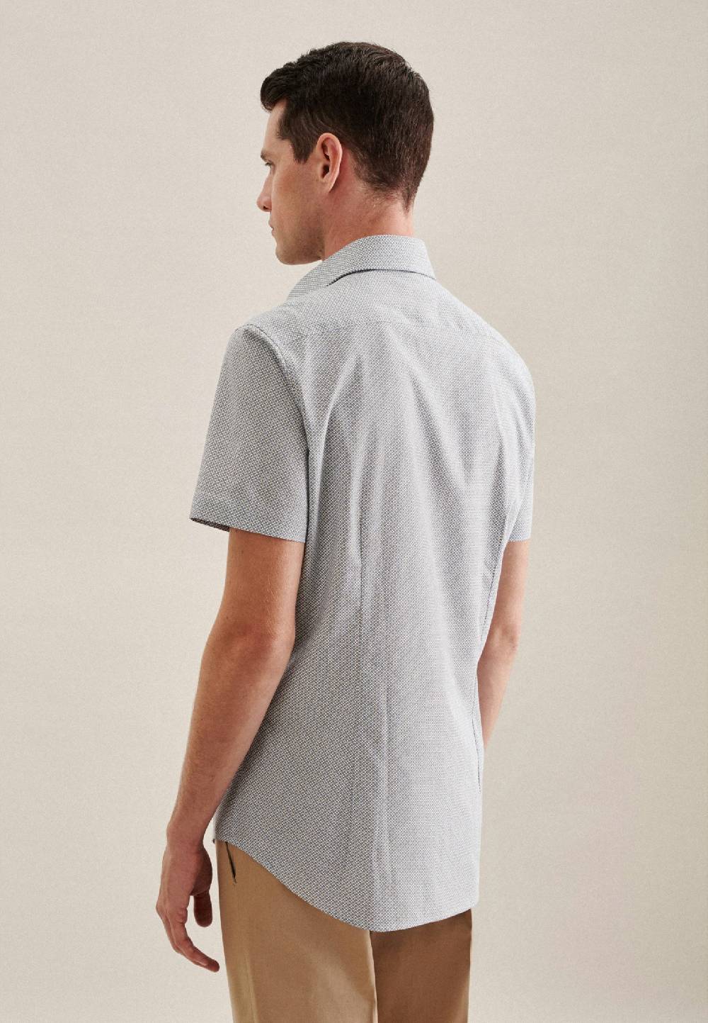 Studio Seidensticker Twill Kurzarm Business Hemd In Shaped Mit Kentkragen