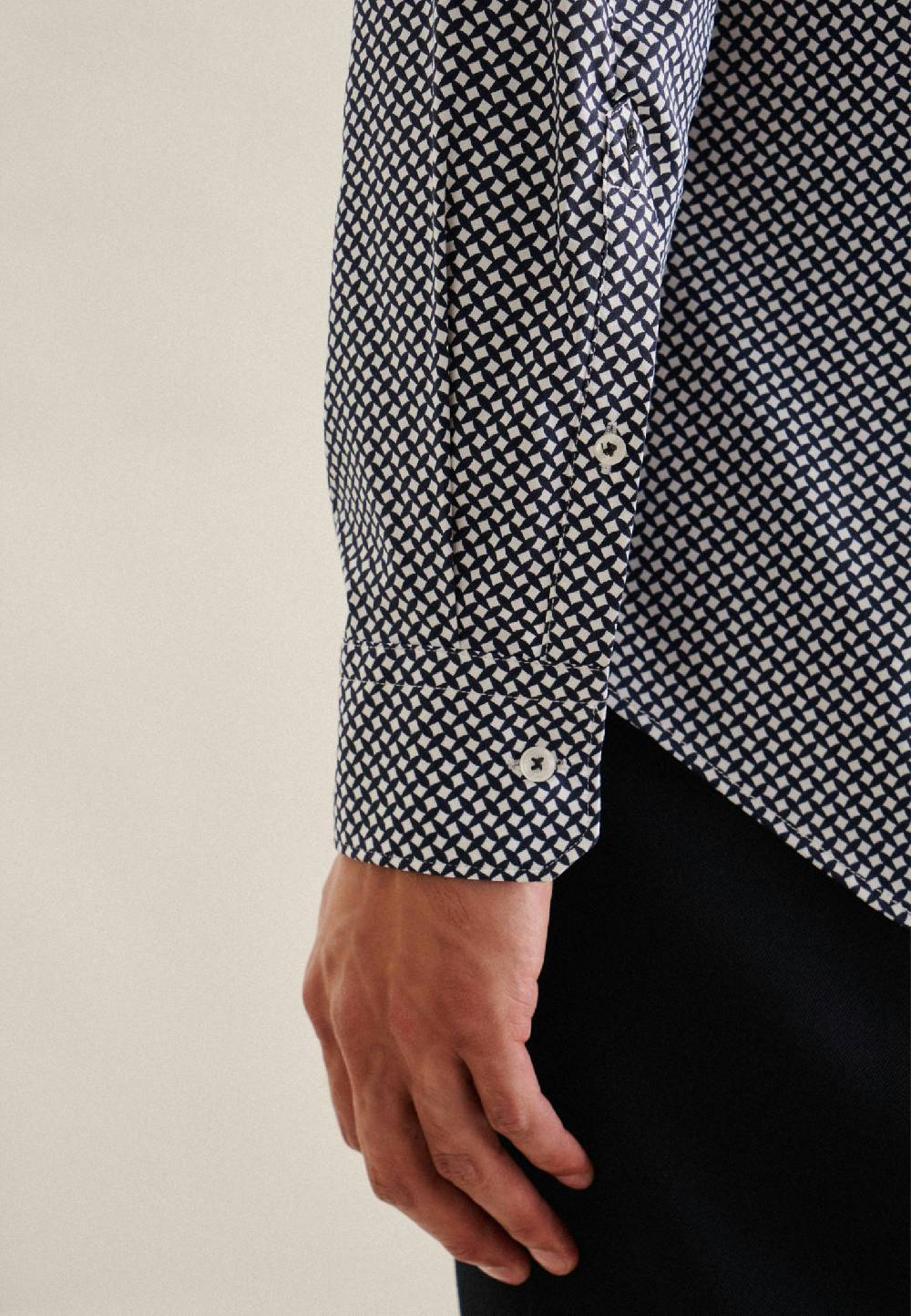 Studio Seidensticker Twill Performance-Hemd In Slim Mit Kentkragen