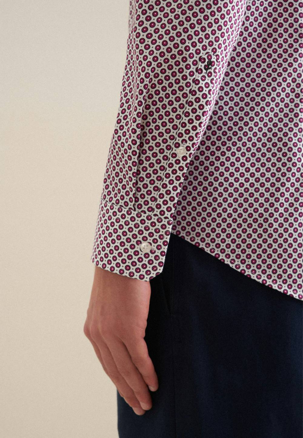 Studio Seidensticker Twill Performance-Hemd In Slim Mit Kentkragen